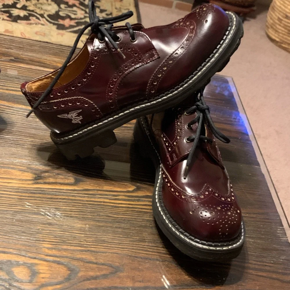 SOLD!  Sz 8 Vintage John Fluevog Angel Soles Oxford Shoes - Picture 8 of 16